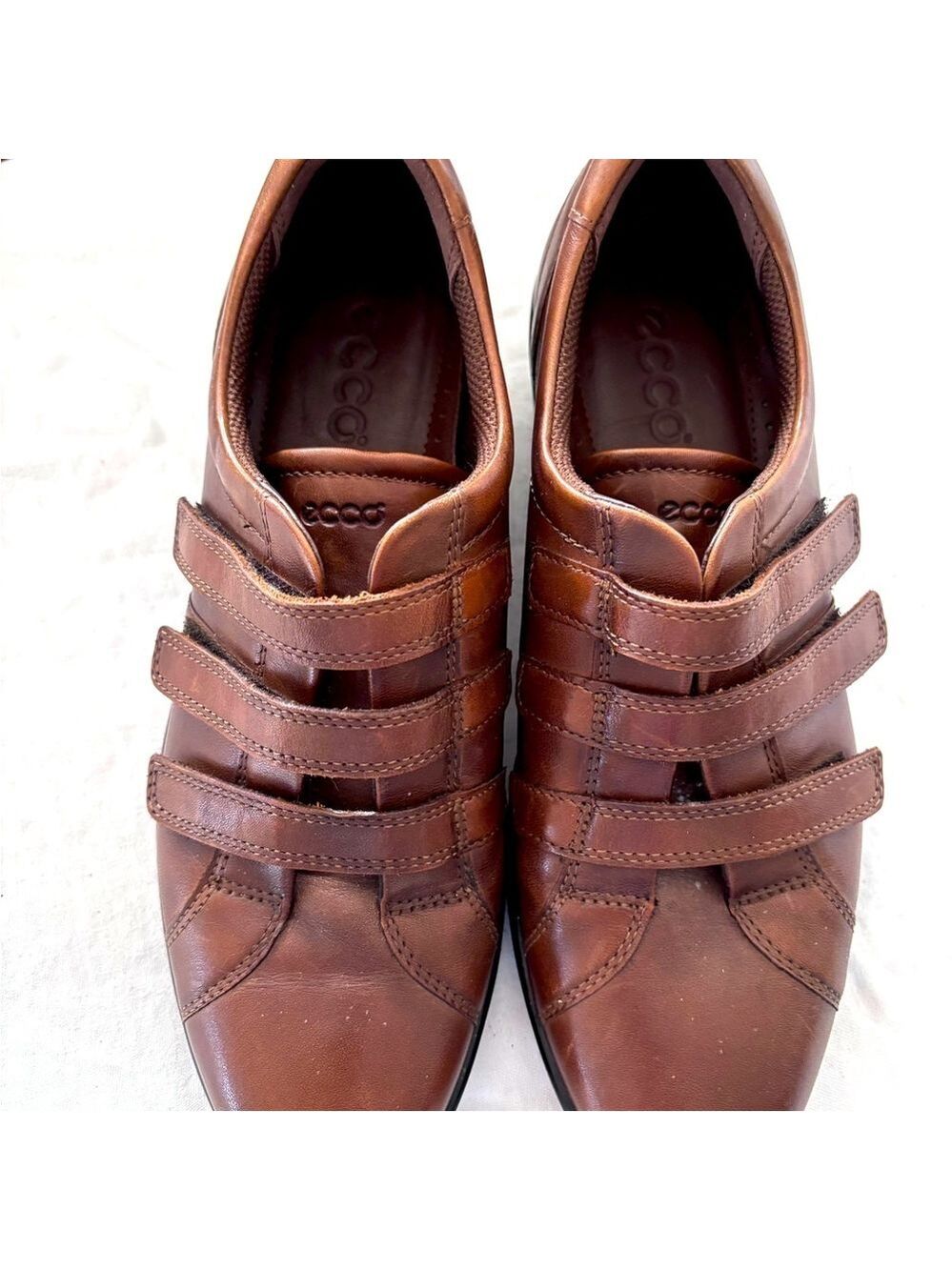 Ecco Corse Women’s Brown Leather Casual Round Toe Slip On Shoes US 7/7.5(38)